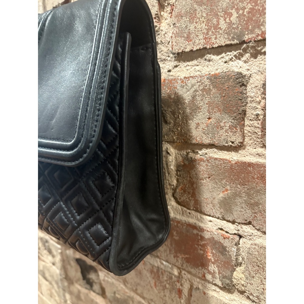 Tory Burch Fleming Convertible Shoulder Bag Black Leather Medium - Picture 3 of 12